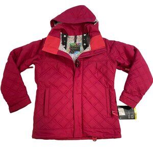 NWT Burton Girls Dulce Quilted Jacket M Raspberry Pink Hooded Insulated NWT ajus
